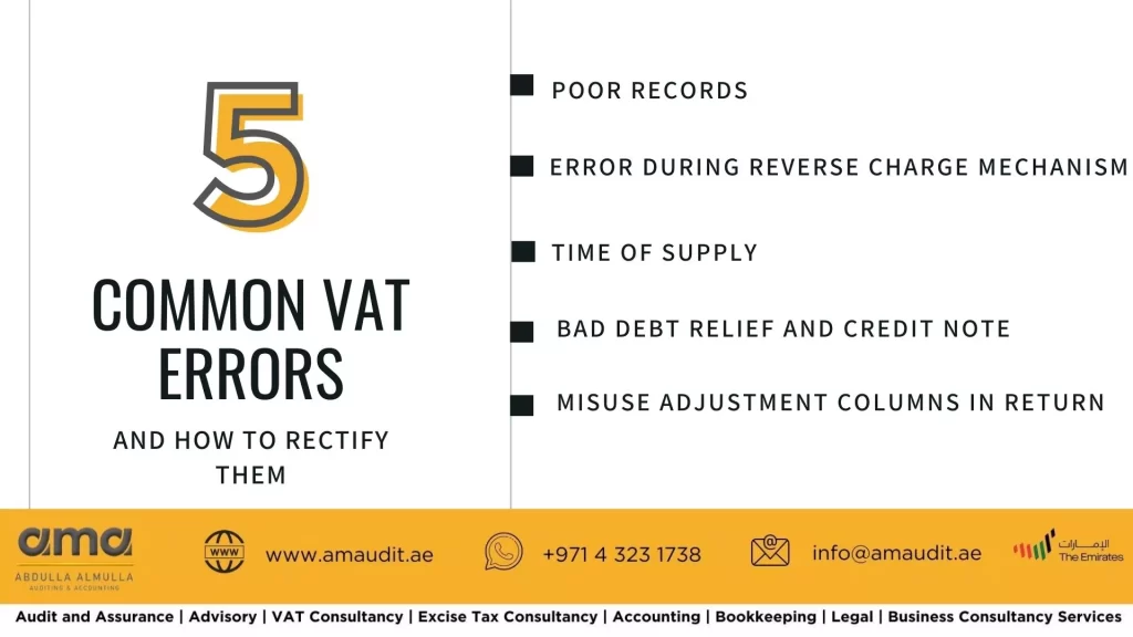 5 COMMON VAT ERRORS AND HOW TO RECTIFY THEM